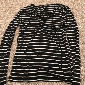 long sleeve cute lace up shirt